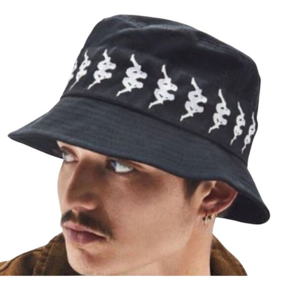 Kappa Unisex Banda Bzahlab Bucket Hat, Black, NWT, Size Large, Streetwear - Picture 2 of 4